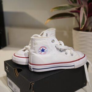 Converse Chuck Taylor All Star High Top Sneakers – White – Toddler Size 7 – With
